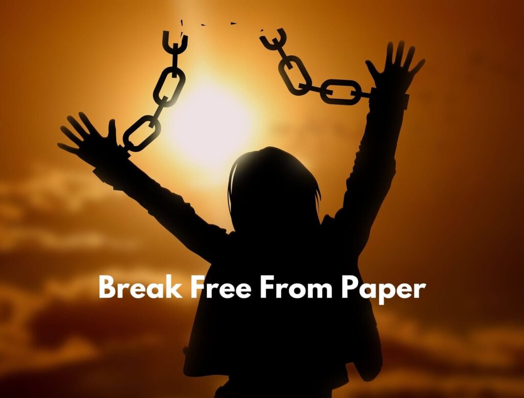 Women wearing broken chains on her wrists